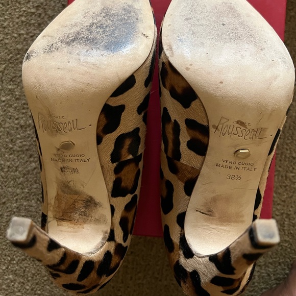 Pony skin leopard print shoes barely worn - Picture 2 of 5